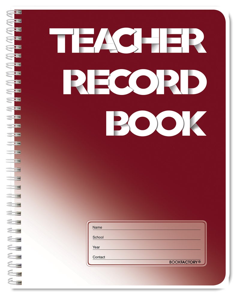 BookFactory Teacherâ€™s Planner/Teachers Lesson Planner Notebook/Record Book/Organizer/Calendar/Grades/Seating - 170 Pages - 8.5â€ X 11â€ Wire-O (Made in USA) - Image 1